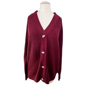 Gap Women's Burgundy Cardigan Sweater